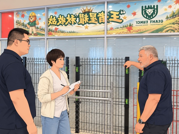 Nous enregistrons les commentaires des clients et expliquons les caractéristiques de la clôture de sécurité 358 dans notre salle d'exposition.