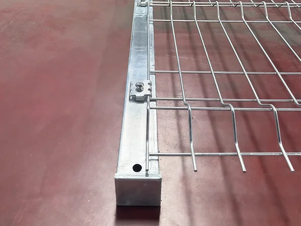 A detail structure of post of 3D fence.