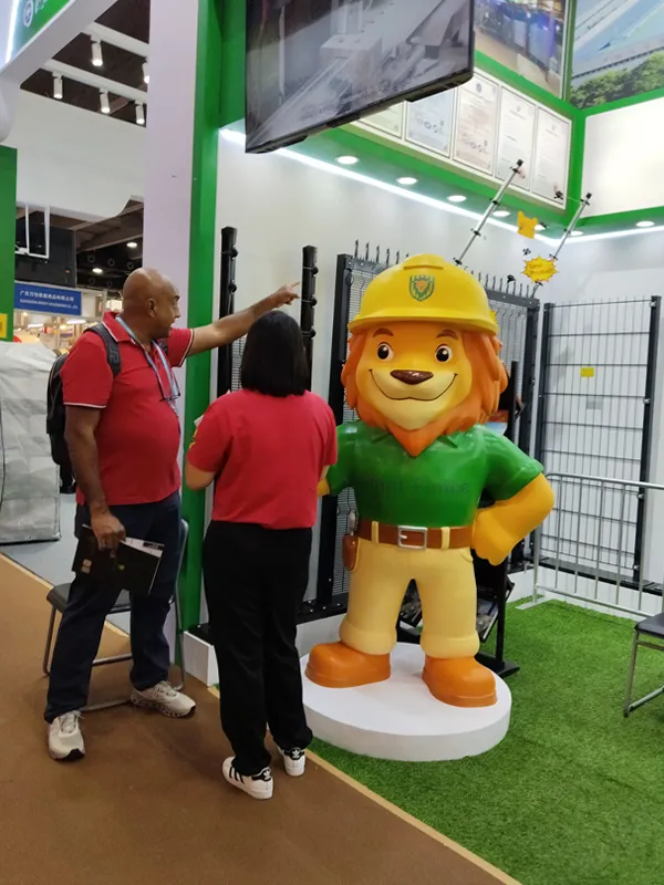 The sales representative is chatting with customer.