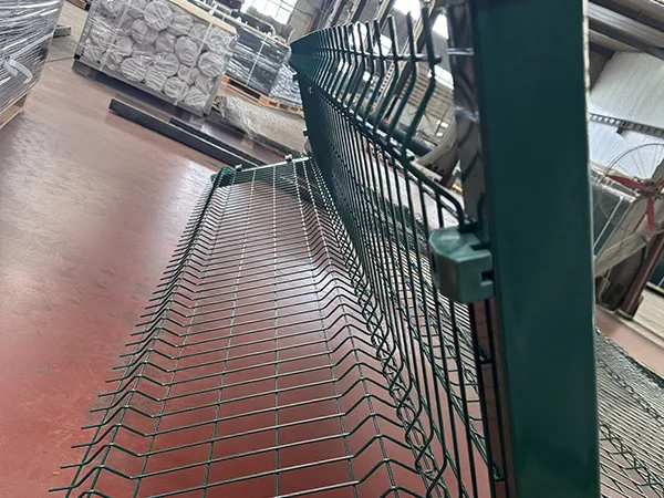 A detail structure of top reinforcement panel of airport fence.