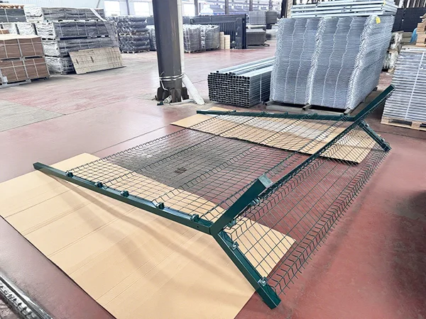 An overview structure of 3D panel type airport fence.