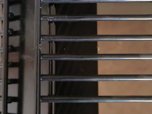 Close up view shows the mesh frame joint of 358 high security fence.