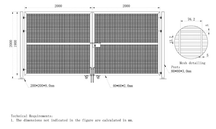 358 high-security fence project drawings