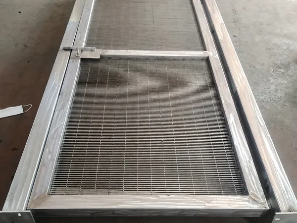This is a complete metal access gate for 358 high security fence system.