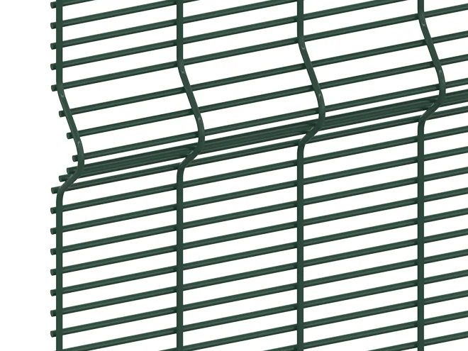 The detailed curve structure of 358 high security fence.