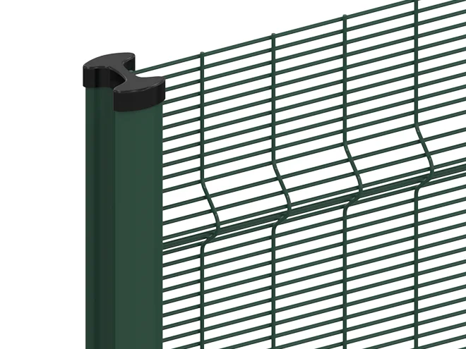 The detailed post structure of 358 high security fence.