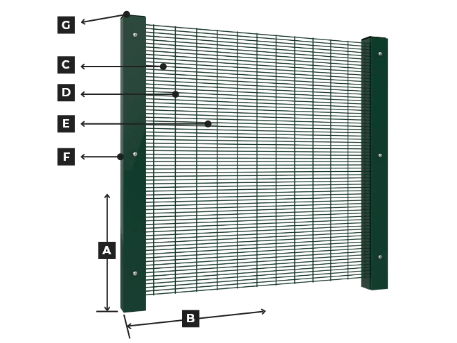 An 358 high security fence drawing.