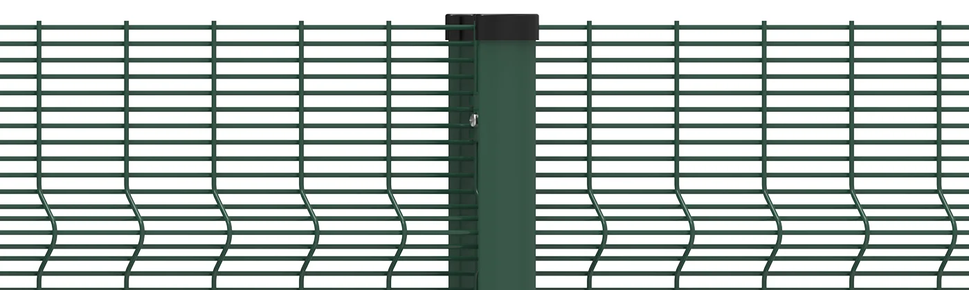 A piece of green 358 Security Fence.