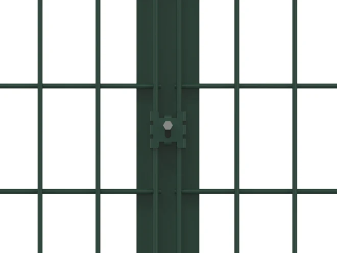 An spider clip detail structure of 3D Panel type airport fence.