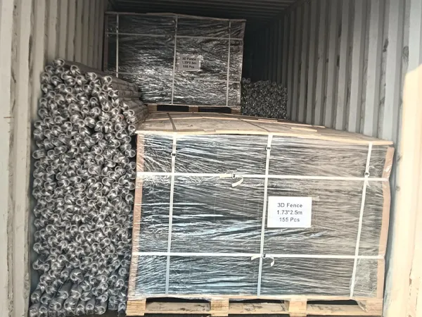 3D Fence loaded onto truck for shipment