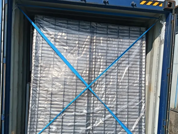 3D Fence packed and loaded for transport