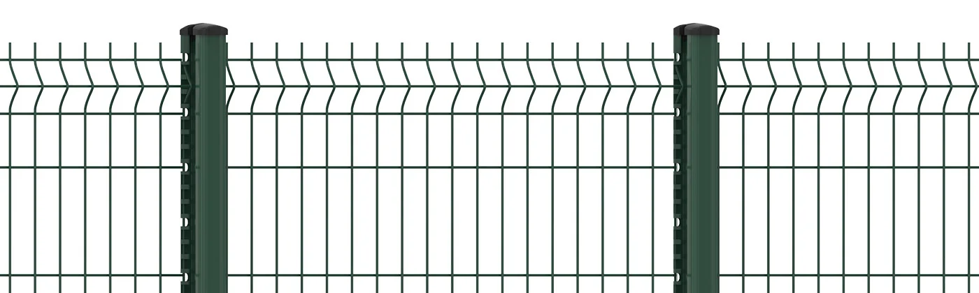 A piece of green 3D Security Fence.