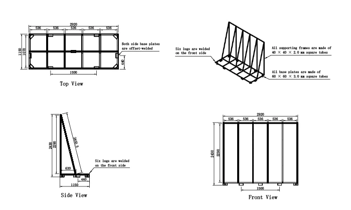 A drawing of metal pallets of high security fence.