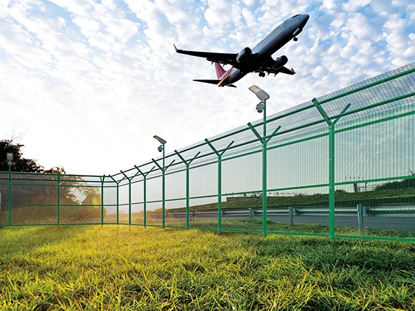 The 358 high security fence type airport fences are installed in the international airport.