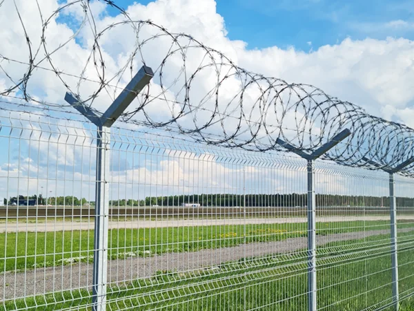 The 3D fence type airport fences are installed in the private airport.