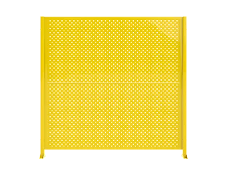 A all perforated workshop safety fence on white background.