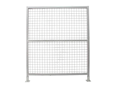 A all welded type (aluminum alloy) workshop safety fence on white background.