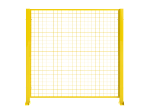 A all welded workshop safety fence on white background.