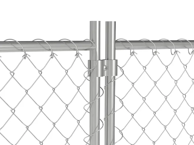 A detail of clamp of American temporary fence.