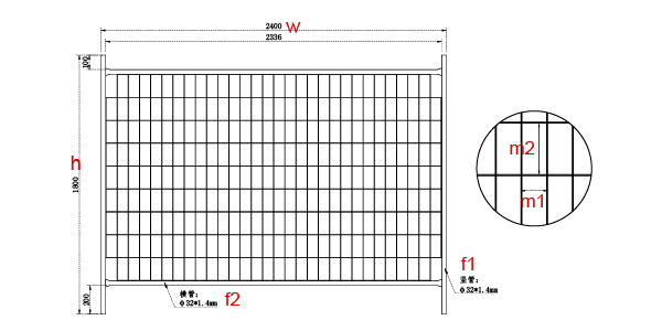 A drawing of Australia Temporary Fence.