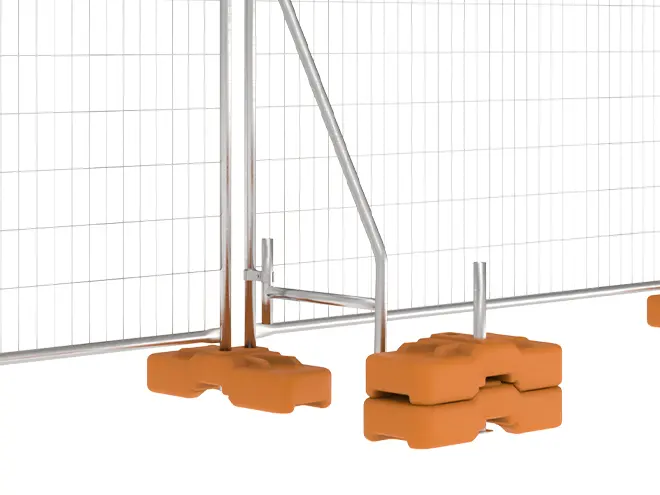 A bracing detail of Australia temporary fencing.