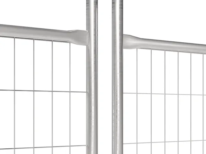 A flattened frame detail of Australia temporary fencing.