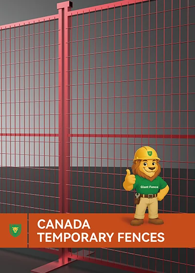 A data sheet cover of Canada Temporary Fences