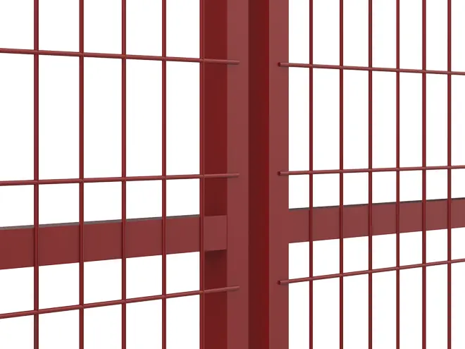A detail of weld point of Canada temporary fencing.