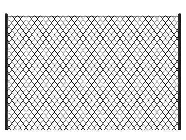 The black chain link fences are fastened to the post with lacing wire.