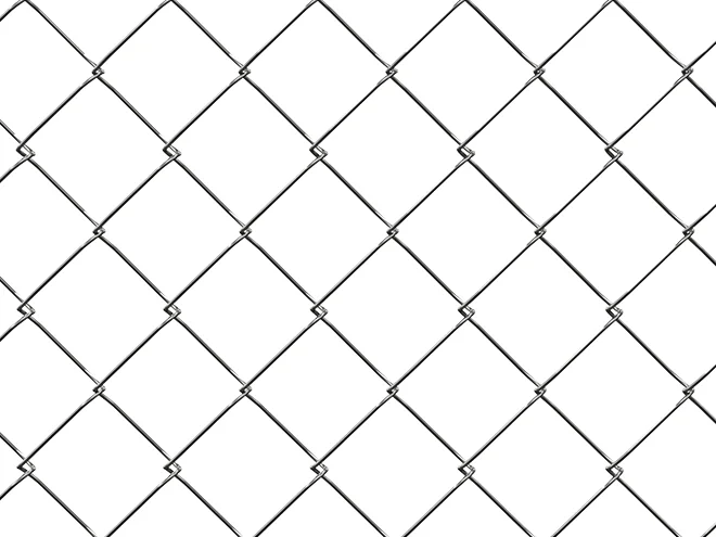 The detail picture of fence panel of chain link fence.