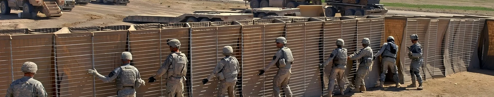 حواجز دفاعية تحمي الجنود في ساحة المعركة.