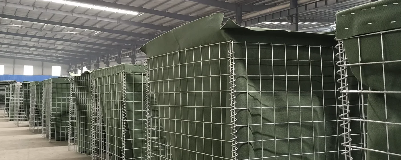 Several defensive barriers in the workshop.