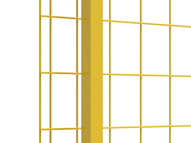 The detail post structure of framed type edge protection fence.