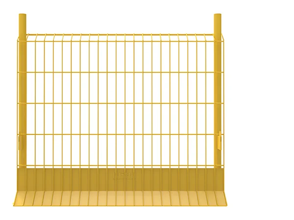 A piece of yellow edge protection fence.