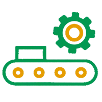 An icon of equipment.