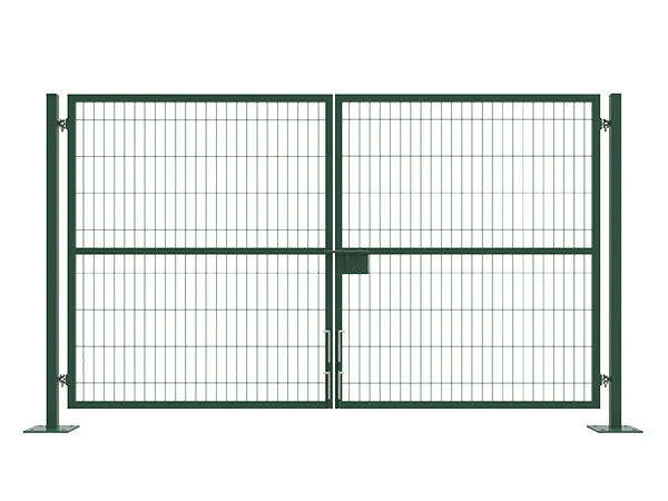 A set of double swing gate with square post and frame and welded mesh infill.