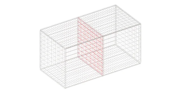 A drawing of welded gabion retaining wall.