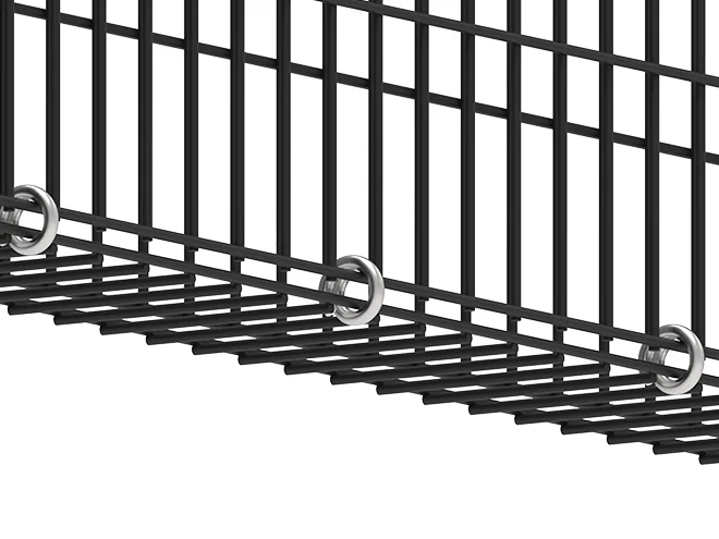 The detail of C ring of gabion wall.