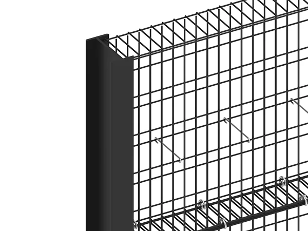The detail of H post of gabion wall.