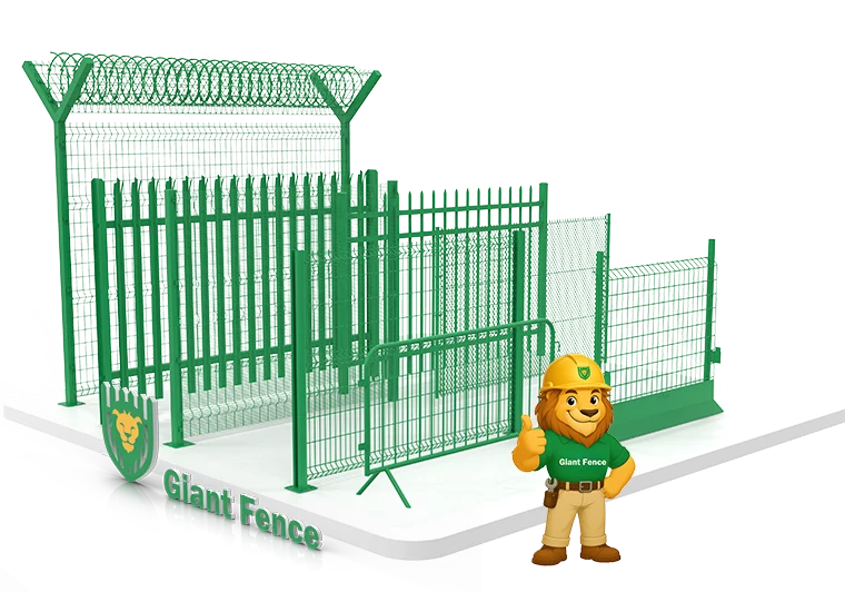 A show stand displays our main products and our logo and mascot.