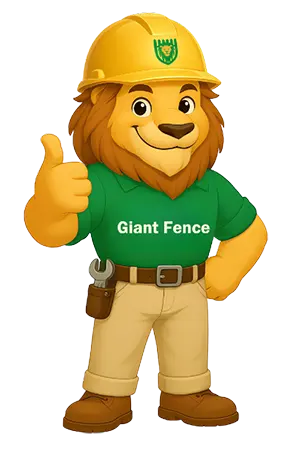 The Giant fence mascot Gion.