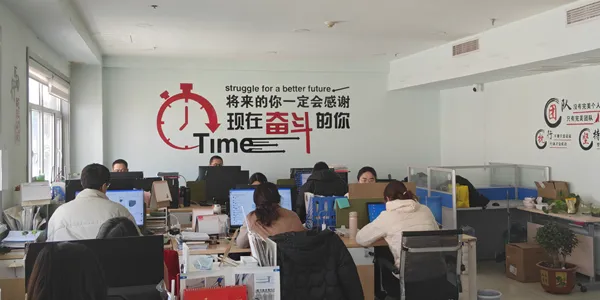 Giant Fence staff at work in the office.