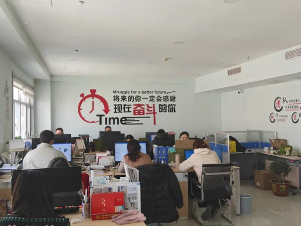 Giant Fence staff at work in the office.