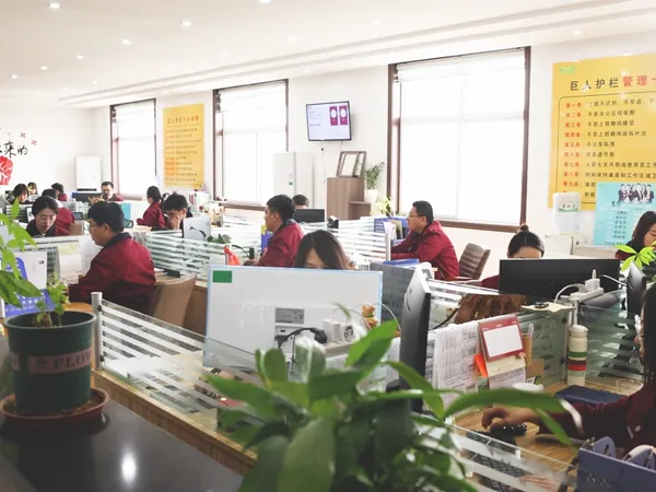 Giant Fence staff at work in the office.