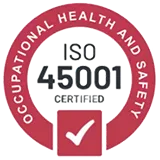 An icon of ISO 45001 certificate.