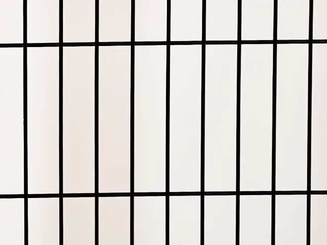 A detailed structure of fence panel of machine guarding fence sliding gate.