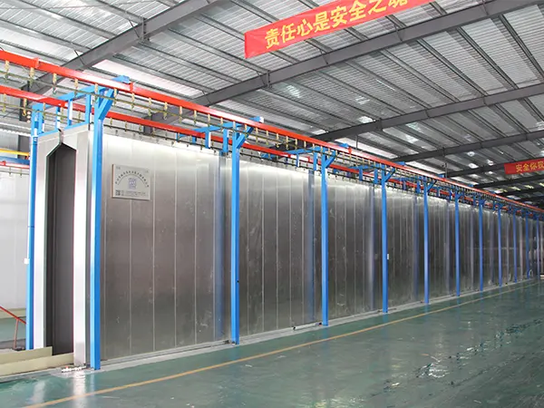 The cleaning line of the powder coating line.