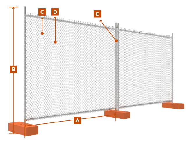 A piece of Galvanized New Zealand temporary fencing.