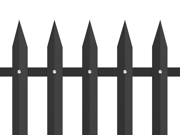 The palisade fence with angle iron pale.