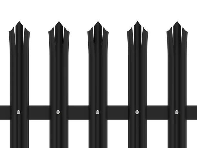 The pale structure detail of palisade fence.